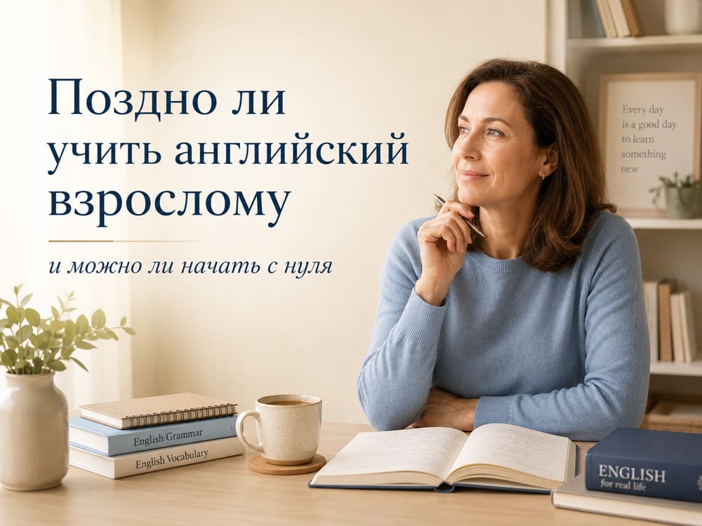 Поздно ли учить английский взрослому и можно ли начать с нуля