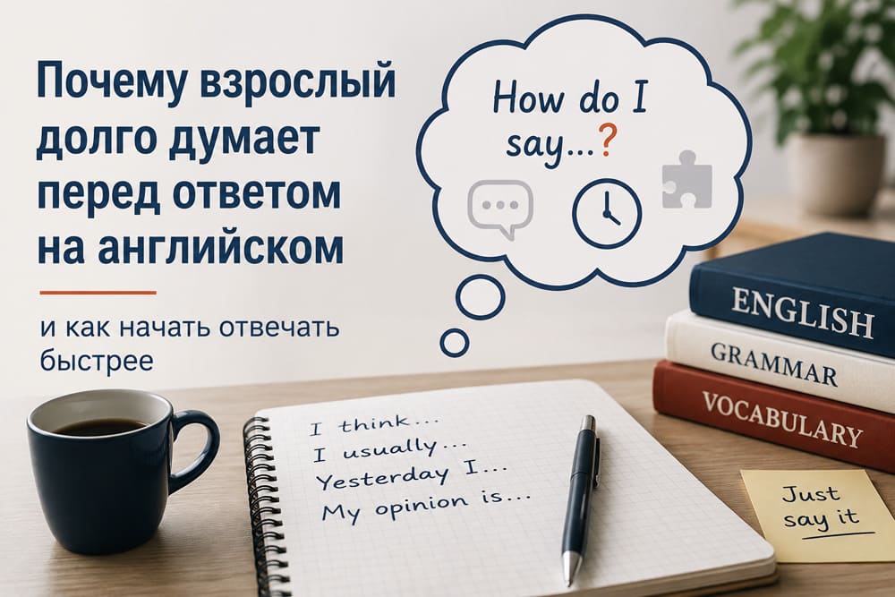 Почему взрослый долго думает перед ответом на английском и как начать отвечать быстрее