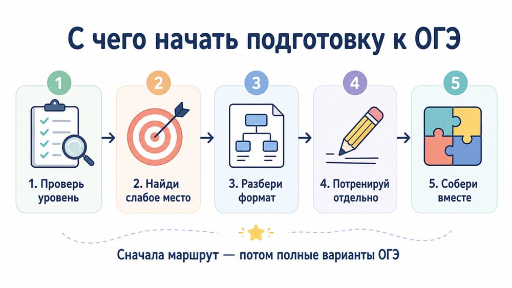 Пять шагов начала подготовки к ОГЭ по английскому
