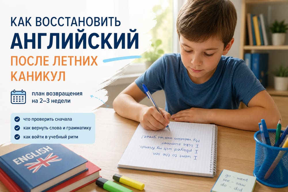Как восстановить английский после летних каникул

