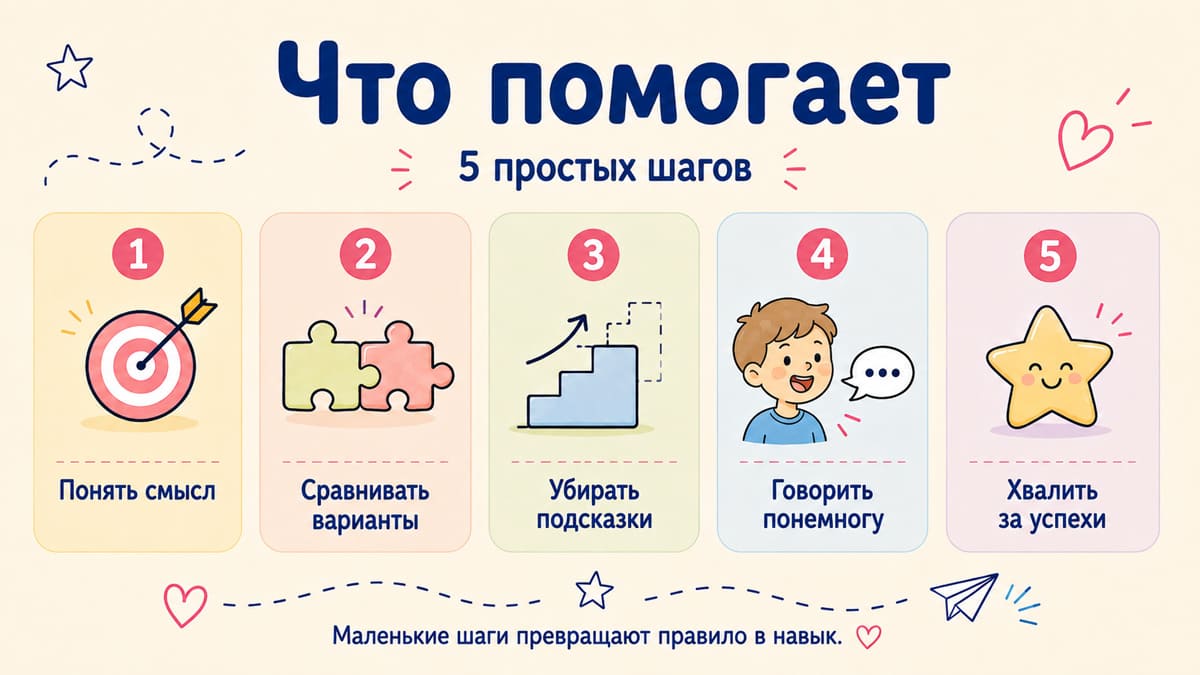 Что помогает ребенку превратить английское правило в устойчивый навык