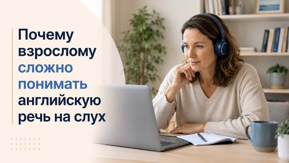 Почему взрослому сложно понимать английскую речь на слух