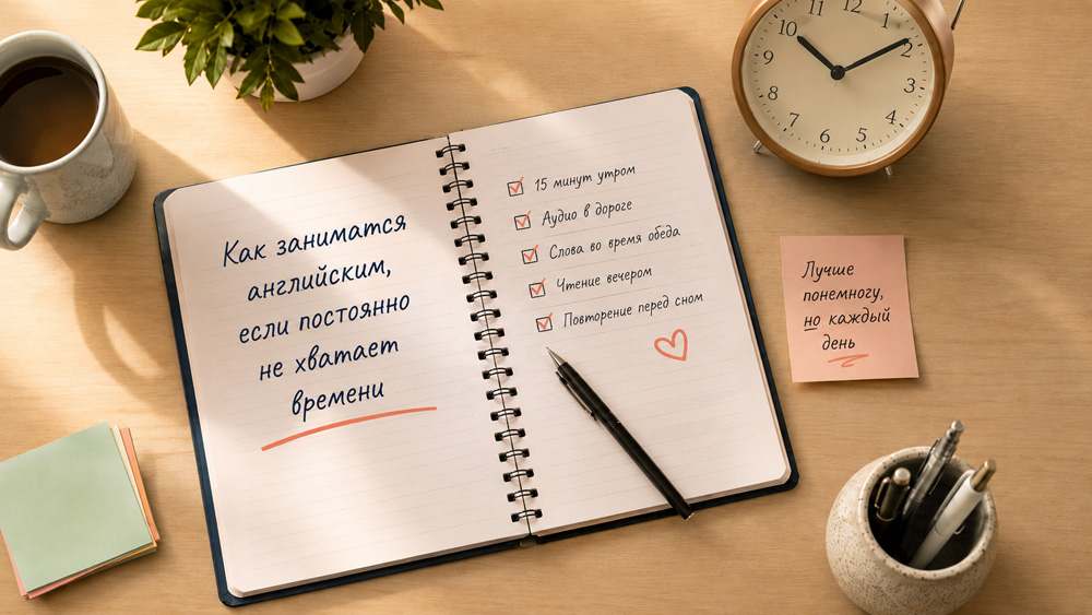 Как заниматься английским, если постоянно не хватает времени
