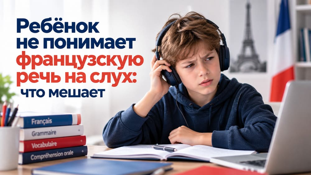 Ребёнок не понимает французскую речь на слух: что мешает