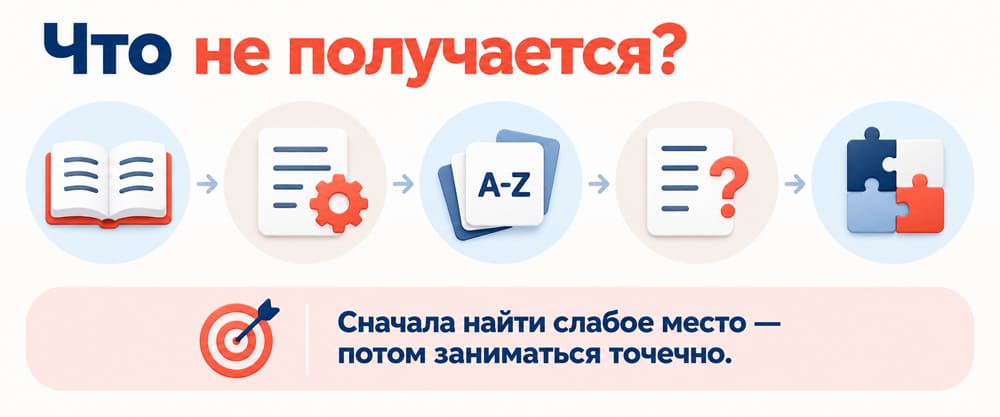 Как определить слабое место в школьном французском: чтение, грамматика, лексика, понимание задания и старые пробелы