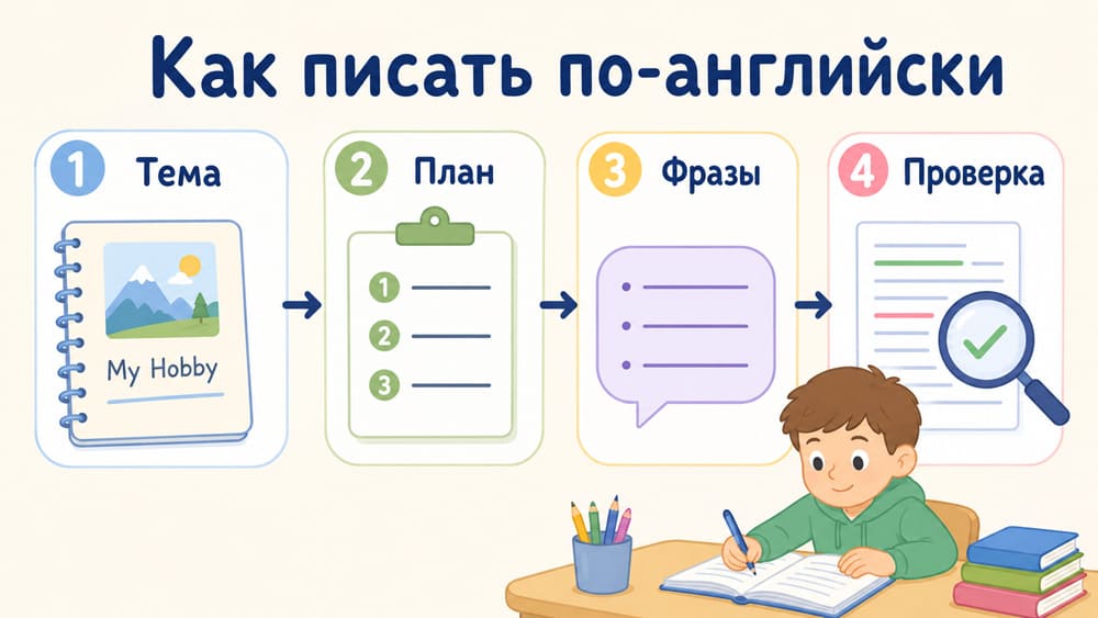 Четыре шага для письма по-английски: тема, план, фразы и проверка